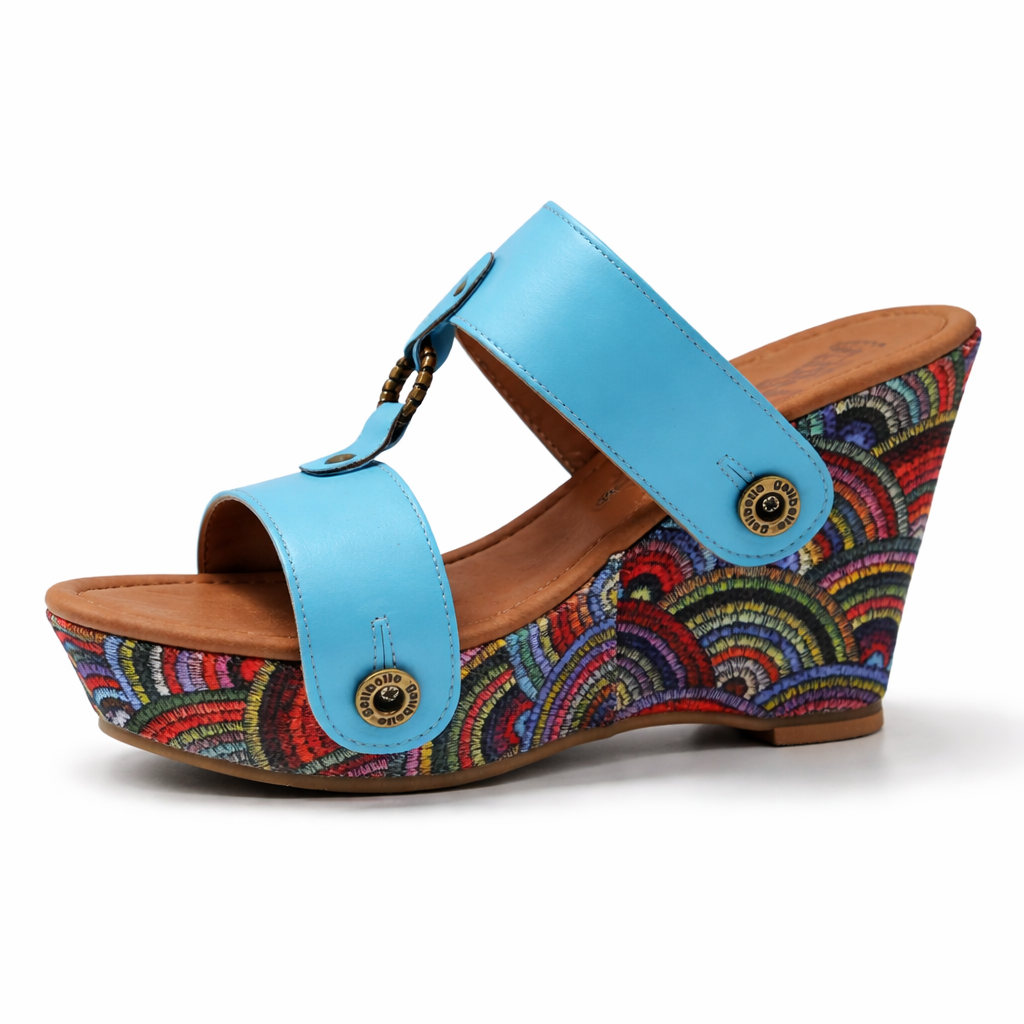 Sandálias Sophia Rainbow Aqua Marine