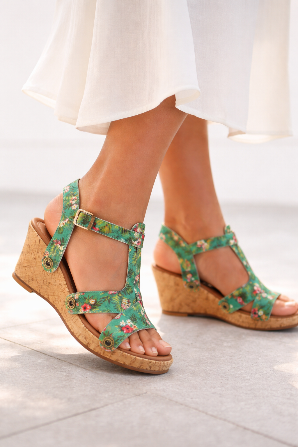 Sandália Dany cork Floral