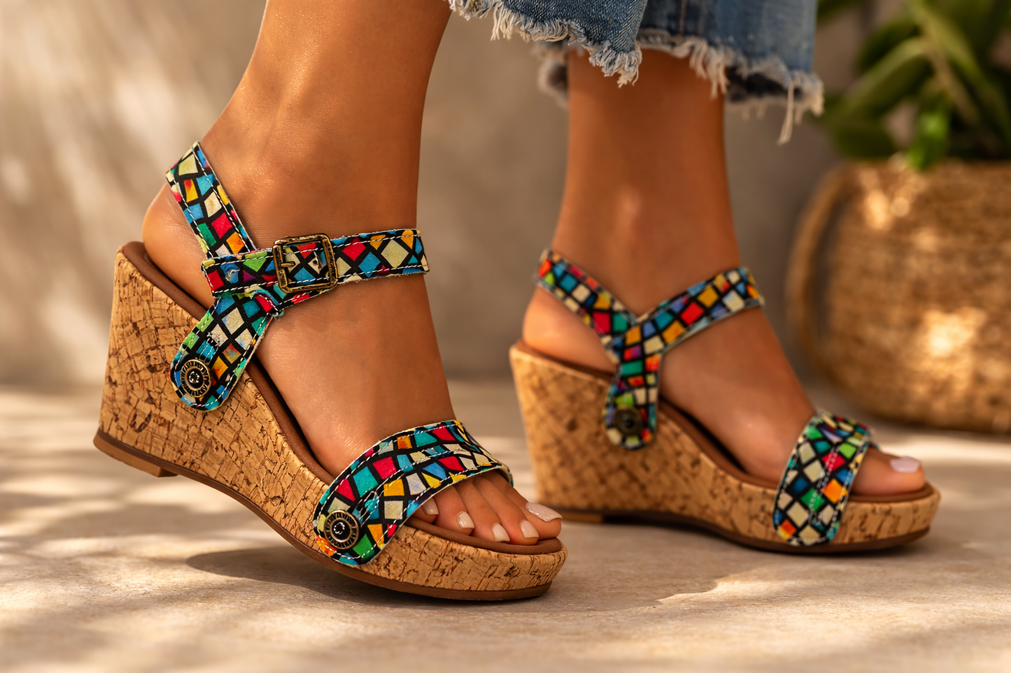 Sandália Bruna Cork Mosaic 1